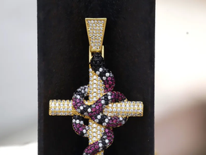 Fully Icedown VVS Moissanite Diamond <b>snake</b> pendant Hip Hop Style Party D color Luxury gold plated Pendant Fine <b>jewelry</b> - Product Image 3