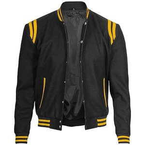 New <b>Summer</b> <b>Men</b> Varsity <b>Jacket</b> Chenille Embroidery Logo Leather Sleeves Custom Baseball Letterman Varsity <b>Jacket</b> For <b>Men</b> - Product Image 3