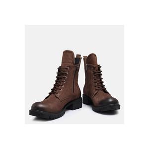 Stivali da donna di grandi dimensioni in vera pelle Nubuck marrone 41-42-43 - Product Image 3