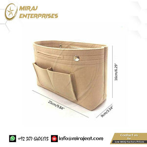 Felt Bag Organizer with Zipper, <b>Handbag</b> & Tote Shaper, Fit Cosmetic Bags Never Full, Tote Purse Organizer <b>Insert</b> Makeup <b>Handbag</b> - Product Image 4