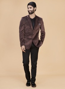 เสื้อเบลเซอร์กำมะหยี่สุดหรู พร้อมกางเกงขายาวเข้าชุดสำหรับผู้ชาย เหมาะสำหรับใส่ทำงานและงานกลางคืน มีจำหน่ายแล้ว - Product Image 3