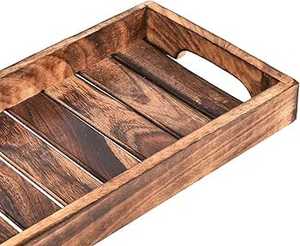 Plateau en bois portion de nourriture pour fromage Sushi mariage et Ramadan vacances collations élégant fromage Sushi plateau - Product Image 3