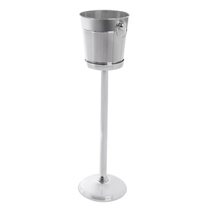 Handmade Hammered Designing Wine Cooler Aluminum <b>Gold</b> Finishing Top Quality Champagne Metal <b>Ice</b> <b>Bucket</b> With Handle & Stand Base - Product Image 2