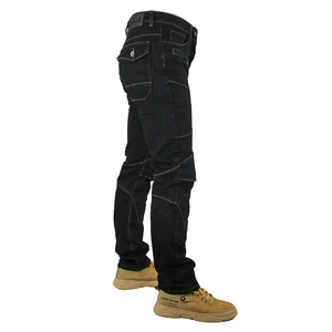 Men's Kevlar Lined Motorcycle Jeans With Protective <b>Pads</b> Stylish Biker <b>Pants</b> For Street Riding And Touring Comfort - Product Image 3