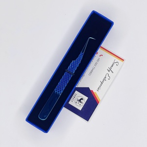 Pinzas de Extensión de Pestañas de Plasma Azul de Acero Inoxidable de Alta Calidad, Punta de Volumen de 10 mm, Nueva Llegada, Logotipo Sostenible MINK - Product Image 3