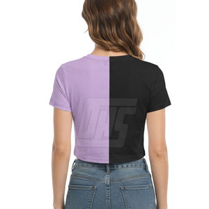 T-shirt court pour femme en gros, manches courtes, mode décontractée, coupe ajustée, streetwear, vêtements d'été, vêtements personnalisés - Product Image 2