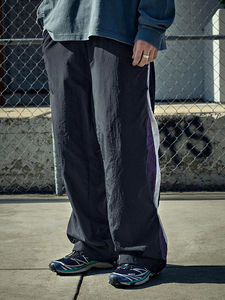 Flare <b>Trousers</b> for Men Custom OEM Jogger Breathable Waterproof High Street Style Polyester Drawstring Sweatpants Outdoor - Product Image 4