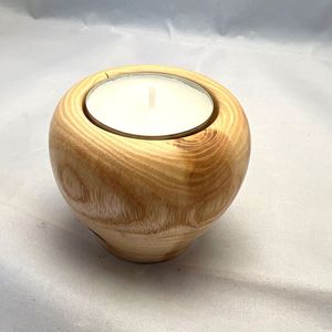 Juego de portavelas de madera natural de diseño único, portavelas votivo redondo de tamaño personalizado, artículo de decoración del hogar - Product Image 4