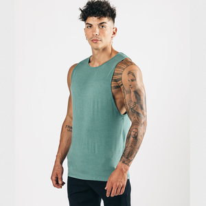 Camiseta sin mangas de gimnasio para hombre personalizada para entrenamiento Casual Sport Fitness tejido de punto transpirable - Product Image 2