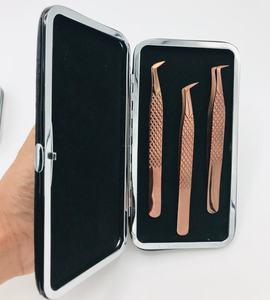 Pince à épiler professionnelle personnalisable pour extension de cils en acier inoxydable durable - Product Image 6