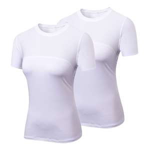 2026 New Fashion Women Workout Shirts Short Sleeve Athletic <b>Compression</b> Quick Dry Yoga Gym Tops - Product Image 4