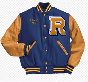 Nueva Chaqueta Bomber Varsity Gruesa de Invierno para Hombre ISONZ LEATHER ZONE, Bordado Chenille, Adhesivo Personalizado, 100% Lana - Product Image 6