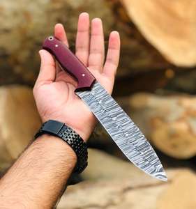 High-end Damascus Hunting Knife With Custom Hand Forged Premium Quality Damascus <b>Steel</b> Knife Best Design Customizable Handle - Product Image 1