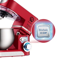 Mélangeur à pâte électrique commercial et domestique multifonctionnel entièrement automatique 1000W 5L en acier inoxydable 6 vitesses avec crochet pétrisseur – Vente en gros