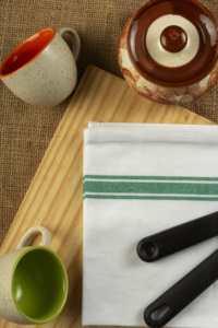 Juego de 12 paños de limpieza de cocina de 100% algodón con patrón de rayas cuadradas tejidas, toallas de cocina para uso doméstico - Product Image 4