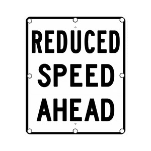 Señales de seguridad vial de aluminio de alta visibilidad con luces LED intermitentes alimentadas por energía solar y luces de advertencia lentas - Product Image 1