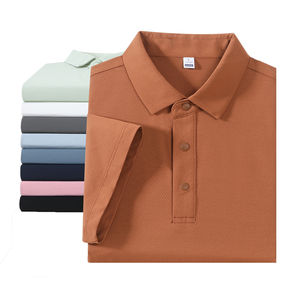 Vente en gros de haute qualité pour hommes séchage rapide pour polos solide marron foncé Golf Sport maille vêtements votre homme Gu Collection - Product Image 1