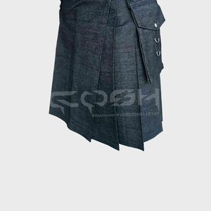 COSH KILTS Kilt Fusion en denim sur mesure avec poches cargo détachables et sangles réglables - Product Image 6
