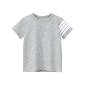 Nouveau modèle T-shirt pour enfants et garçons à manches courtes et à rayures Chemises en tricot de coton pour enfants 100% tissu en coton personnalisé - Product Image 3