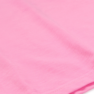 Camiseta de algodón 100% orgánico peinado 'Pink Dust' 300 GSM tela pesada 1*1 cuello redondo acanalado liso sin etiquetar 1 ud. - Product Image 4