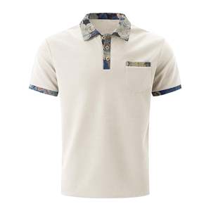 T-shirts d'été grande taille pour hommes à manches courtes formels pour col habillé Logo devant rayé poche tricoté Bangladesh - Product Image 5