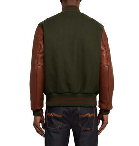 Los más exigentes de alta calidad Chenille bordado hombres Universidad personalizado béisbol Bomber Letterman cuero Varsity chaqueta - Product Image 5