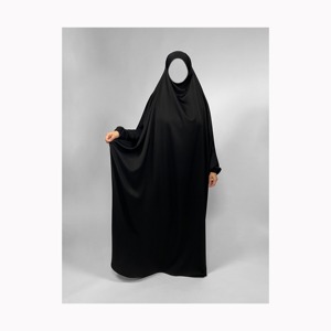 2024 Loriya Fashion New Arrival Two Layers Flowy Chiffon Khimar Women Muslim Long Hijab Dress Top Jilbab Abaya Maxi Khimar - Product Image 3