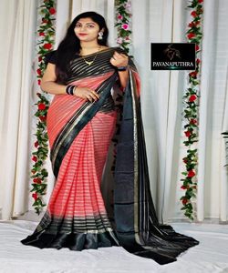 Saree prêt-à-porter avec détails de fleurs en velours - Product Image 5