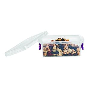 600ml <b>Plastic</b> Storage Container with <b>Lid</b> Transparent Rectangular Food Organizer Box for Kitchen Pantry Refrigerator Home Use - Product Image 1