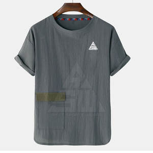Camiseta de hombre con logotipo personalizado 100% algodón tejido sólido Color personalizado Alta Calidad Ecológica secado rápido hecho en Pakistán - Product Image 1