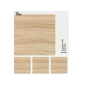 Azulejo de porcelana de madera de 600x600mm, tablón de madera dura sólida, suelo simple - Product Image 4