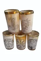 Vente en gros court Viking corne verres vente chaude verre de corne à boire pour la maison hôtel restaurant et fête pour les occasions Koi