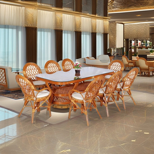 Juego de Comedor Moderno de Ratán (Juego de Comedor Java) para Uso en Hoteles y Villas - Product Image 1
