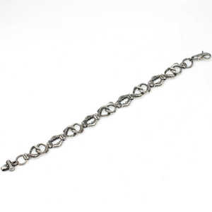 Brazalete de Plata de Ley 925, Chapado en Rodio Negro, Estilo Antiguo, Moderno - Product Image 3