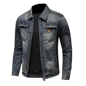 Chaqueta Vaquera Bordada Vintage Personalizada para Hombre, Estilo Urbano, Invierno, Alta Calidad, Transpirable - Product Image 1