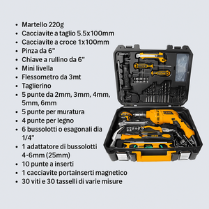 Chuyên nghiệp 101 mảnh điện khoan trường hợp với khoan điện và phụ kiện bộ hoàn chỉnh - Product Image 6