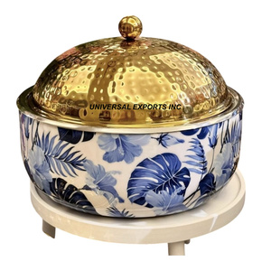 Juego de Dos Calentadores de Comida de Metal con Caligrafía Árabe, Cazuela de Diseño, Tamaño Personalizado, Calentador de Comida de Metal Decorativo y Elegante - Product Image 5