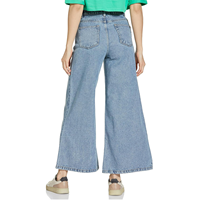 Premium Quality Bangladesh Manufacturing Wide Leg Casual Women's Denim Jeans Eco-Friendly Quick Dry Spandex/Cotton Customized