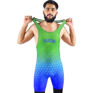 Blaze Fight Wear OEM Maillot de lutte d'équipe américaine pour hommes tricoté grande taille respirant vêtements de sport à séchage rapide - Product Image 1