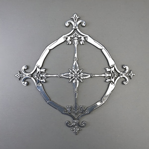 Ornements élégants de décoration d'arbre de Noël en métal argenté, éclairage LED décoratif suspendu en fer pour la maison ou le jardin, décor de 24 "de diamètre - Product Image 5