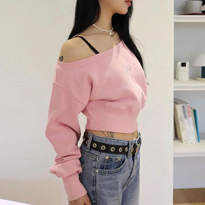 เสื้อฮู้ดผู้หญิงผ้าฝ้าย 100% ราคาส่งถูกแบบ FOB ไม่เป็นขุย สีพื้น ทรงโอเวอร์ไซส์ ไม่ยับ - Product Image 2