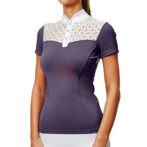 Cómodas camisas de equitación para mujer hechas con tela suave transpirable perfecta para la competición de espectáculos y equitación diaria - Product Image 5