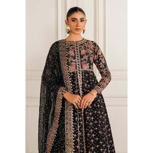 Tissu formel en mousseline brodée, 3 pièces, manches longues pour femmes, toutes saisons SF-4156 - Product Image 4