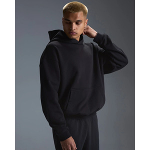 Sudadera con capucha para hombre negra hecha a medida 100% algodón con serigrafía 450GSM Streetwear Pullover Sudadera con capucha de alta calidad para hombre - Product Image 5
