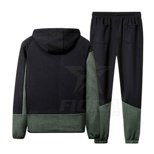 ผู้ผลิตจากปากีสถาน ชุดวอร์มผู้ชายไซส์ใหญ่ รับผลิตตามแบบ OEM คอฮู้ด ลายเรียบ ผ้าฝ้าย 100% ระบายอากาศได้ดี น้ำหนักเบา - Product Image 2