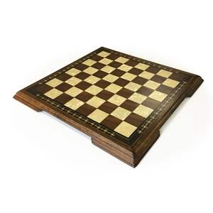 Échiquier en Noyer Massif avec Nacre 42 cm - 16,5 pouces - Product Image 1