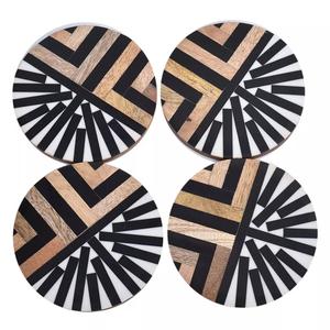 Posavasos clásicos con incrustaciones de Arte de resina, posavasos amigables para tazas de té - Product Image 5