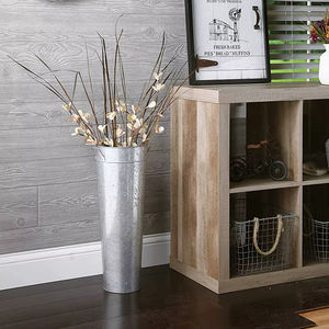 Long conteneur de stockage galvanisé Durable fonctionnel et polyvalent parfait pour le salon de stockage de fleurs et l'utilisation décorative - Product Image 1