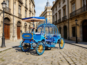 Carruaje de Calabaza Eléctrico con Toldo, Color Azul, para Paseos Turísticos al Aire Libre, Modelo Zhenda, Últimos Modelos - Product Image 2