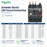 Relais de surcharge thermique Schneider Electric LRN, protection moteur LRN01N-LRN365N, compatible avec les contacteurs LC1N, usage industriel